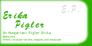 erika pigler business card